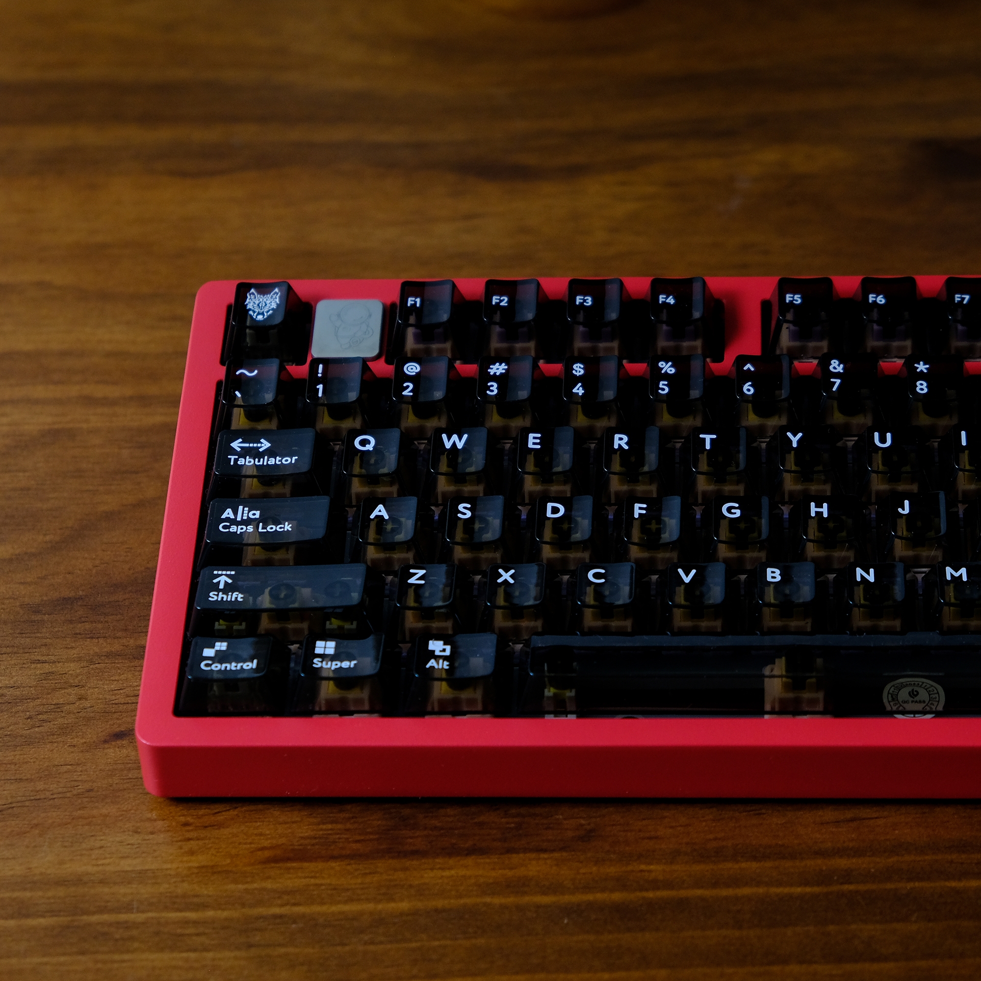 Keyboard Gaming Black - 114 Keys Black Crystal Transparent PC