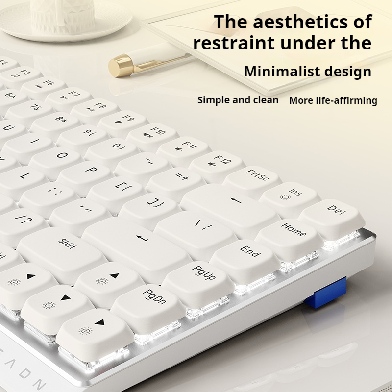 Gaming Keyboard He - EWEADN 84 Keys Tri-Mode Low Profile