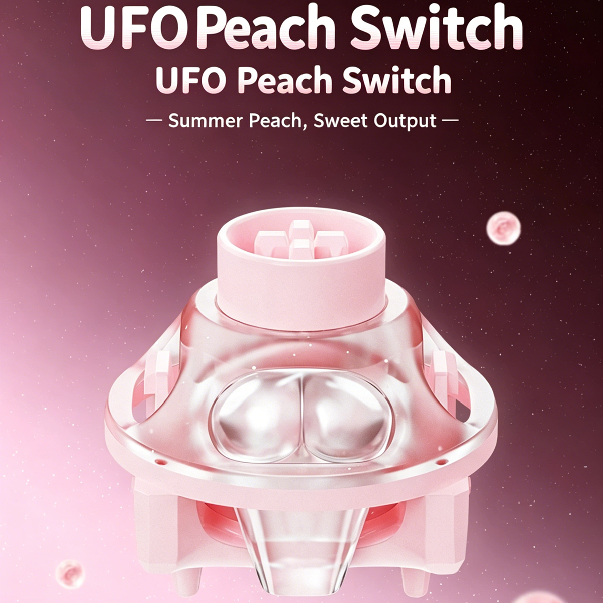 UFO Peach Pink Magnetic Switch - Gaming Keyboard Thocky ulasan dan harga