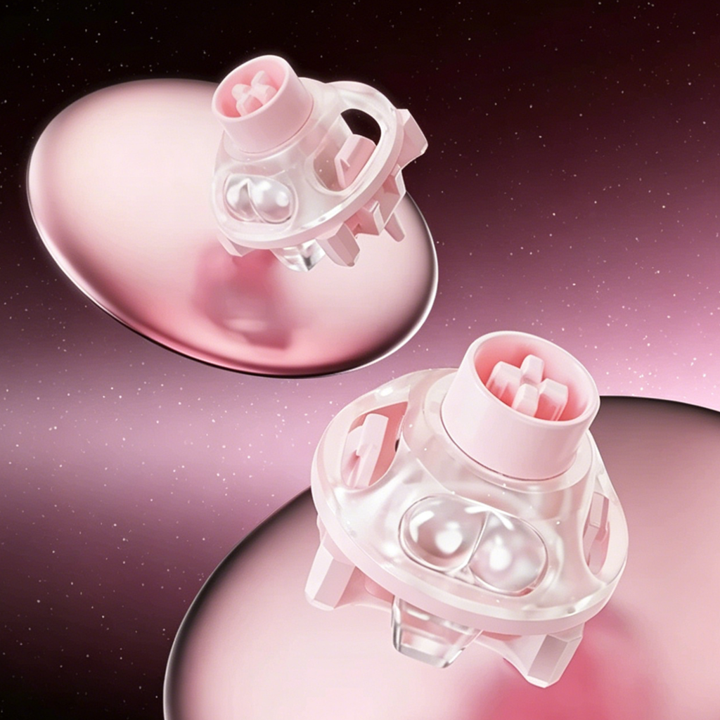 UFO Peach Pink Magnetic Switch - Gaming Keyboard Thocky ulasan dan harga