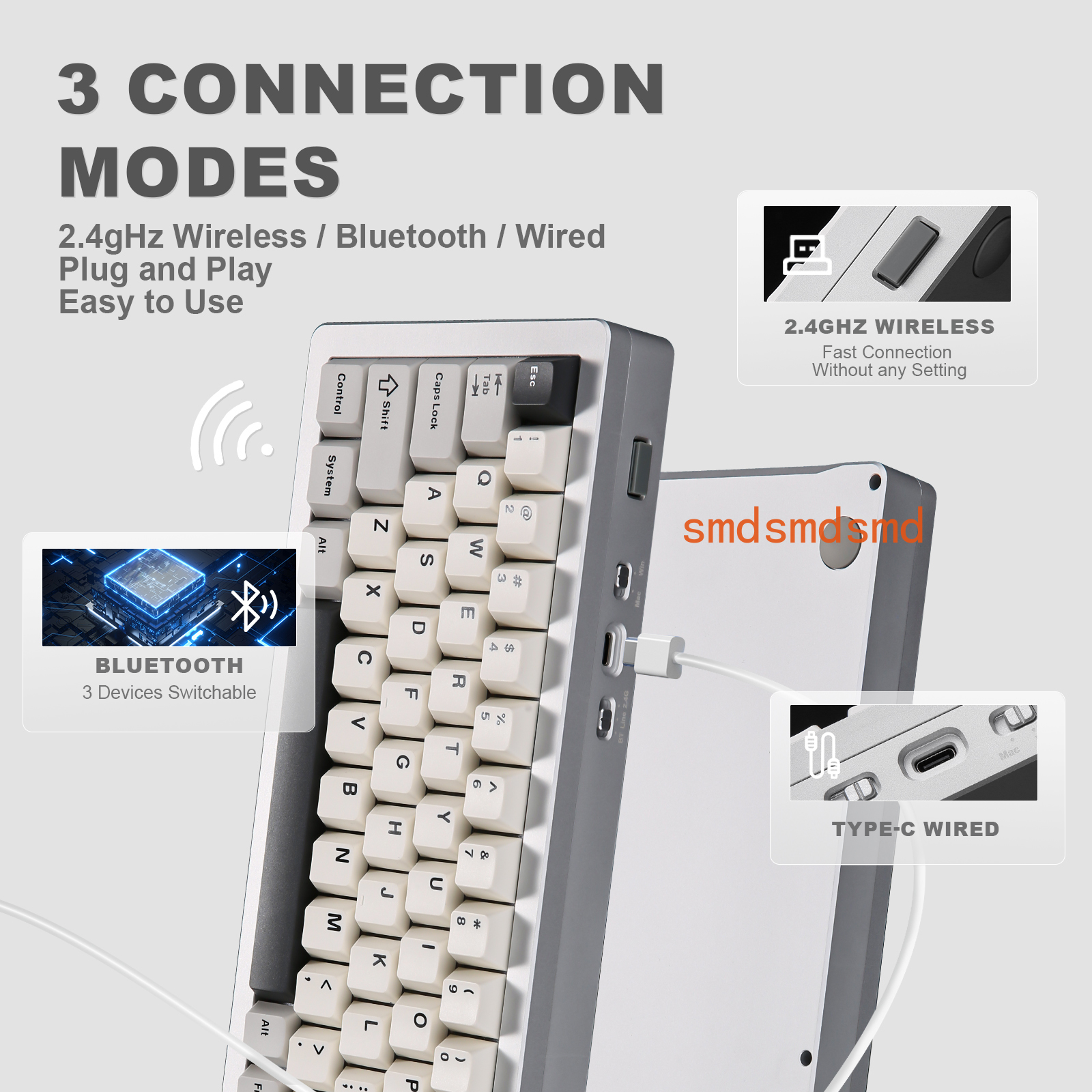 AL71 Silver CNC Aluminum Mecha - Gaming Keyboard Wireless ulasan dan harga