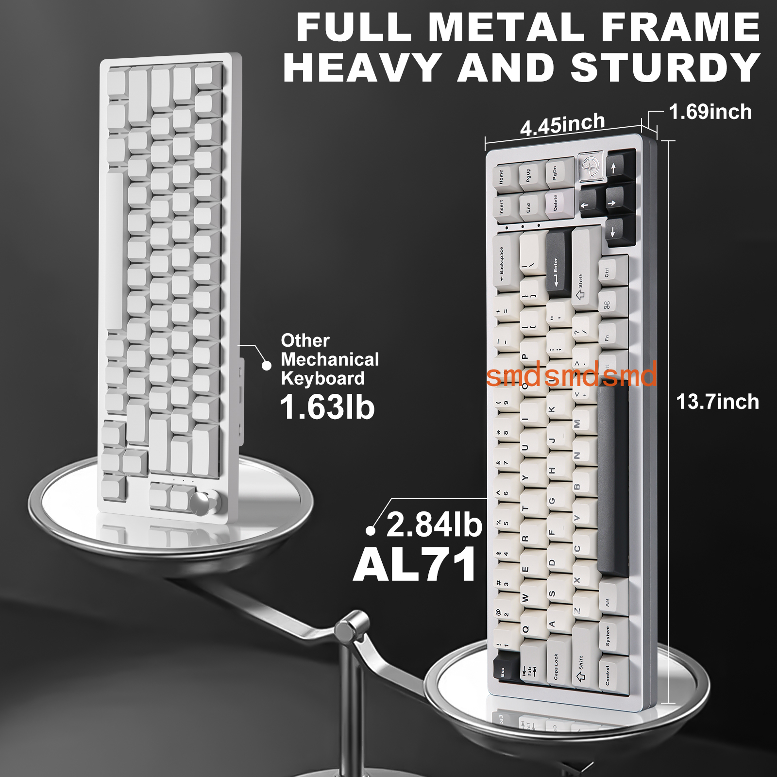 AL71 Silver CNC Aluminum Mecha - Gaming Keyboard Wireless ulasan dan harga