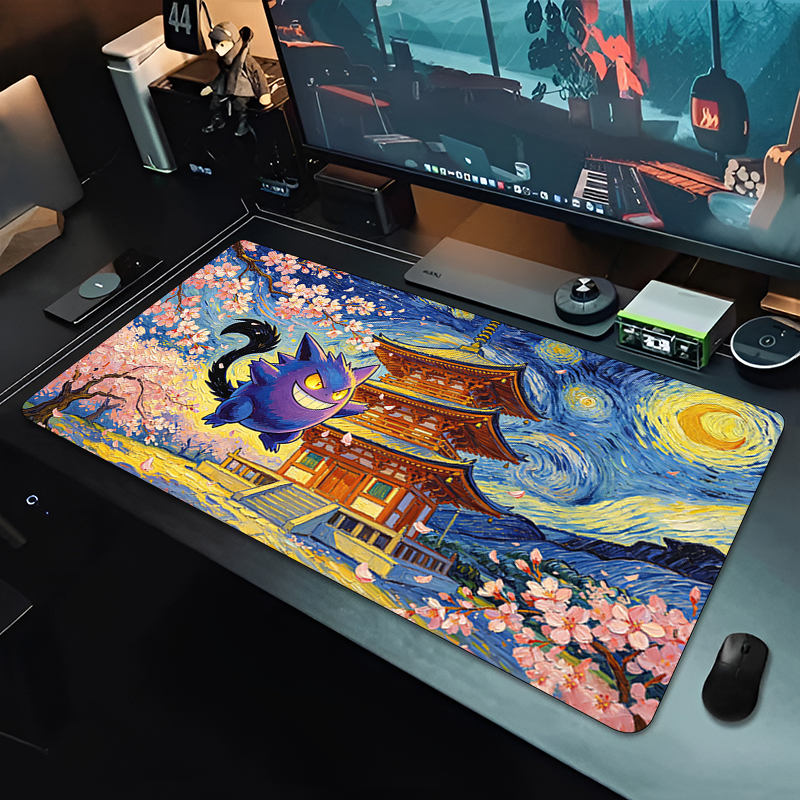 Anime Mouse Pad Pokemon Gengar - Gaming Keyboard Theme ulasan dan harga