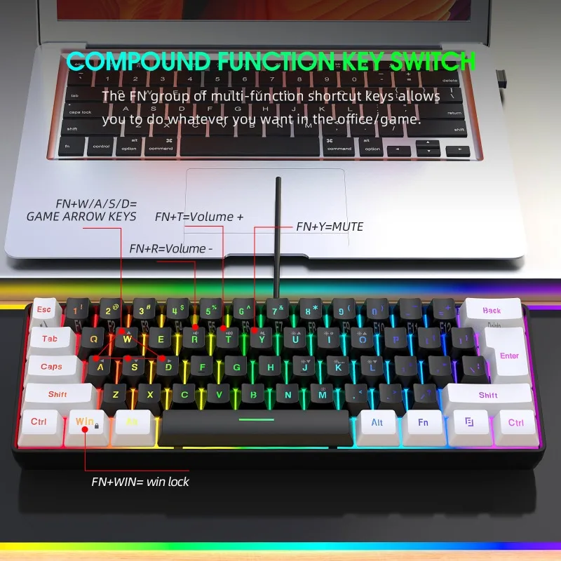 Keyboard and mouse 60% compute - Gaming Keyboard Mouse Combo ulasan dan harga