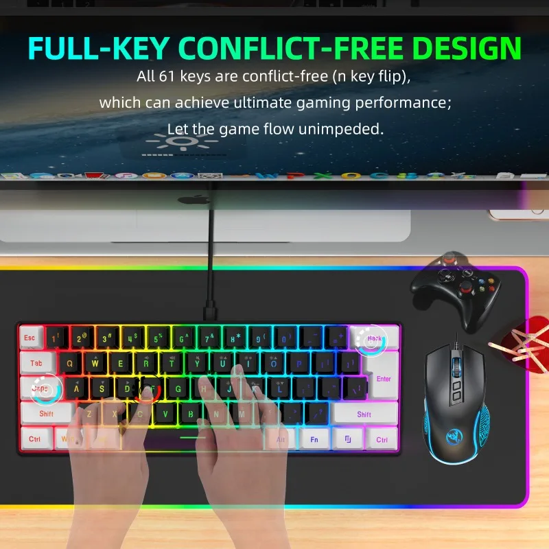 Keyboard and mouse 60% compute - Gaming Keyboard Mouse Combo ulasan dan harga