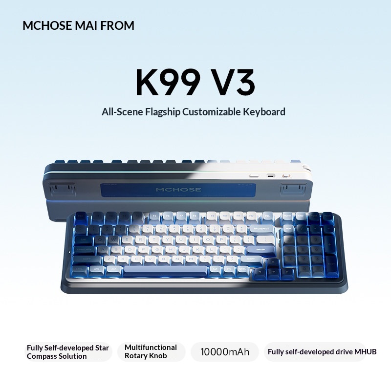 MCHOSE K99 V3 Customizable Mec - Gaming Keyboard Wireless ulasan dan harga