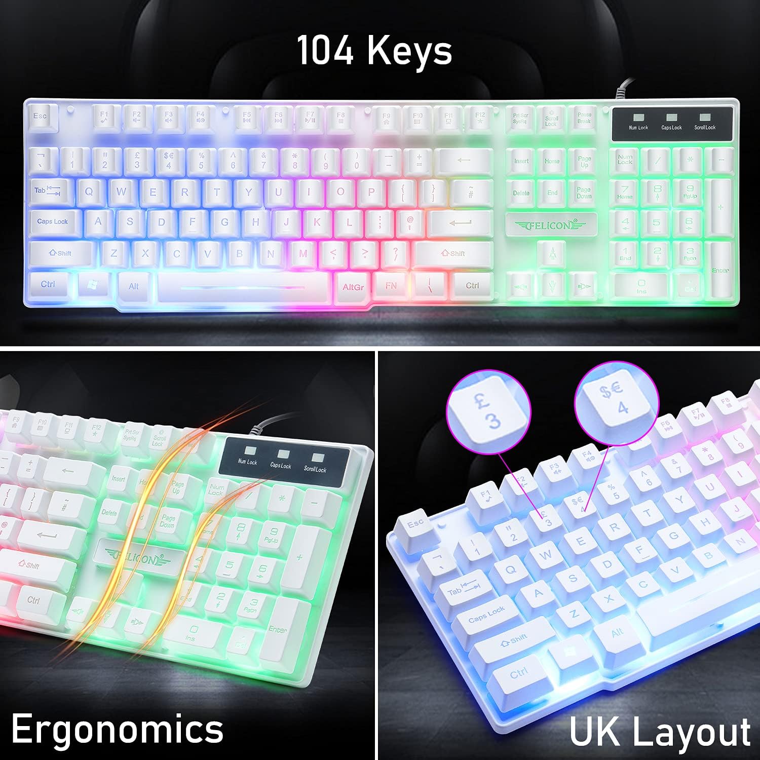 MAMBASNAKE T11 UK 100% Gaming  - Gaming Keyboard Mouse Combo ulasan dan harga