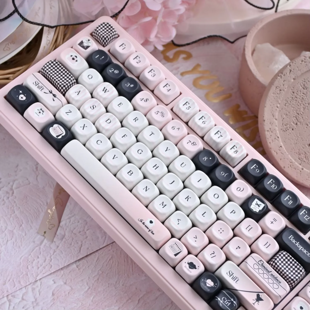 Custom MOA Keycap PBT 118 Keys - Keyboard Gaming Black ulasan dan harga