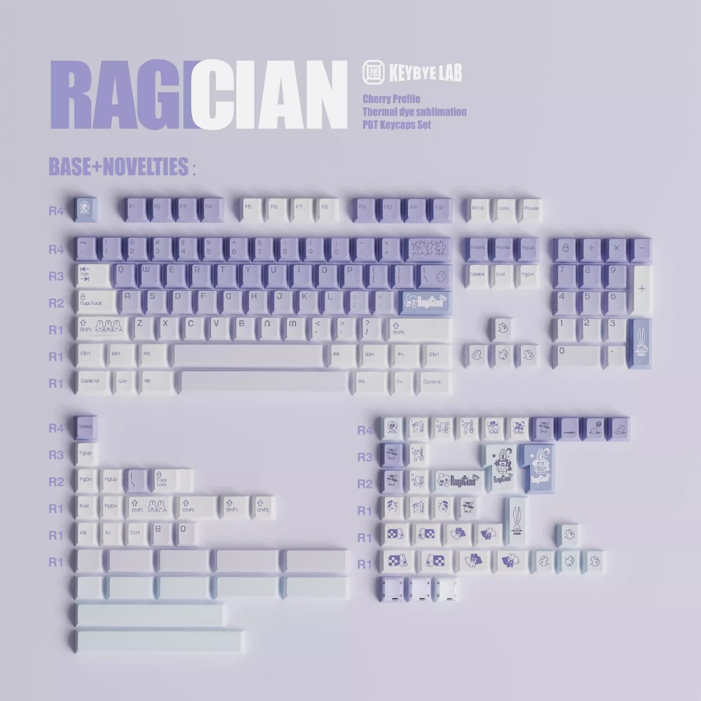 Magician Rabbit Theme Keycap S - Gaming Keyboard Blue ulasan dan harga
