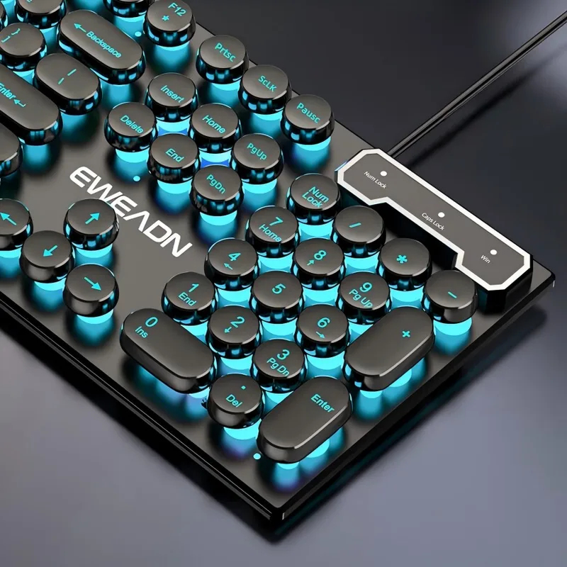Retro Punk Mechanical Feel Key - Gaming Keyboard Wireless ulasan dan harga