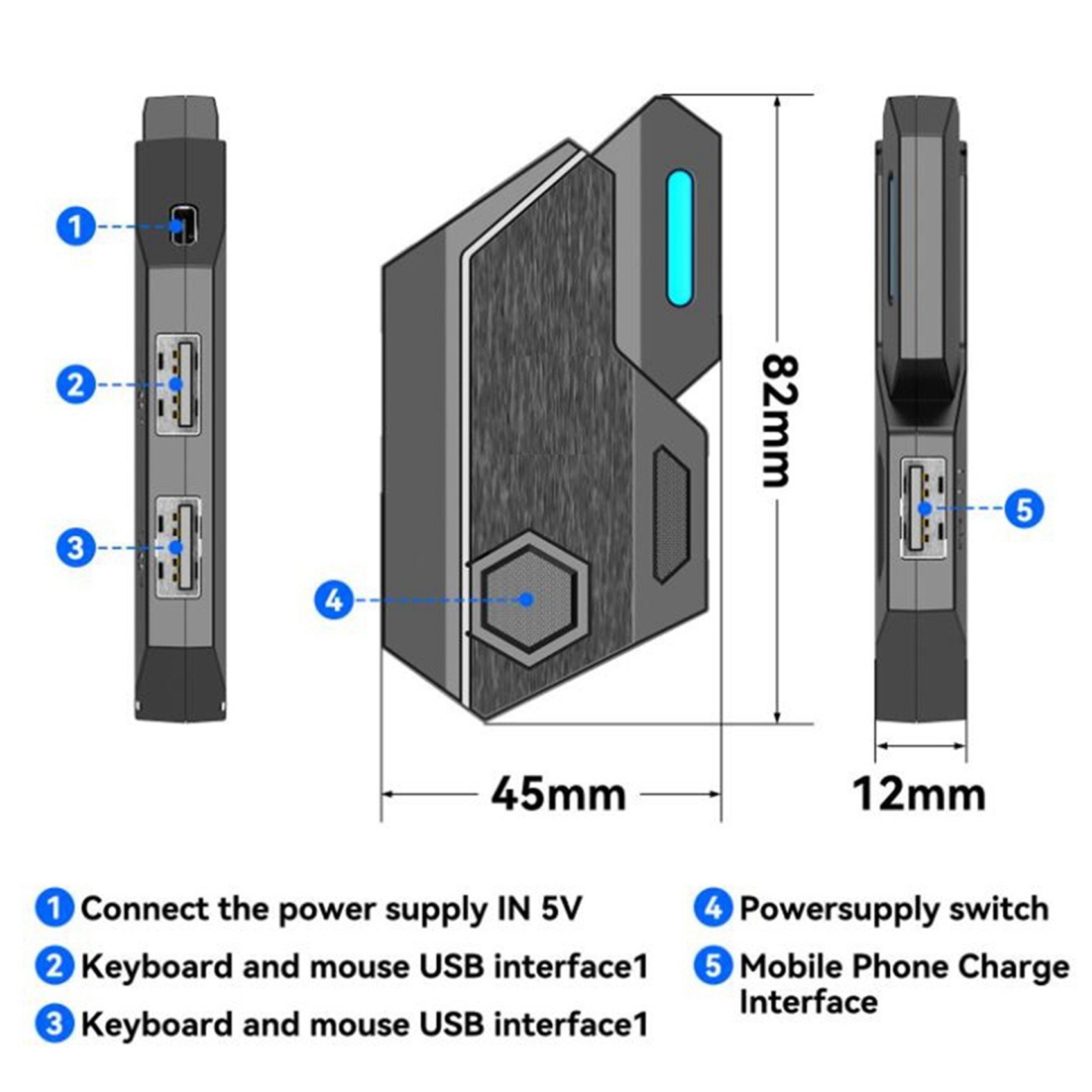T36C Gamepad Mobile For PUBG C - Gaming Keyboard And Mouse Converter For Mobile ulasan dan harga