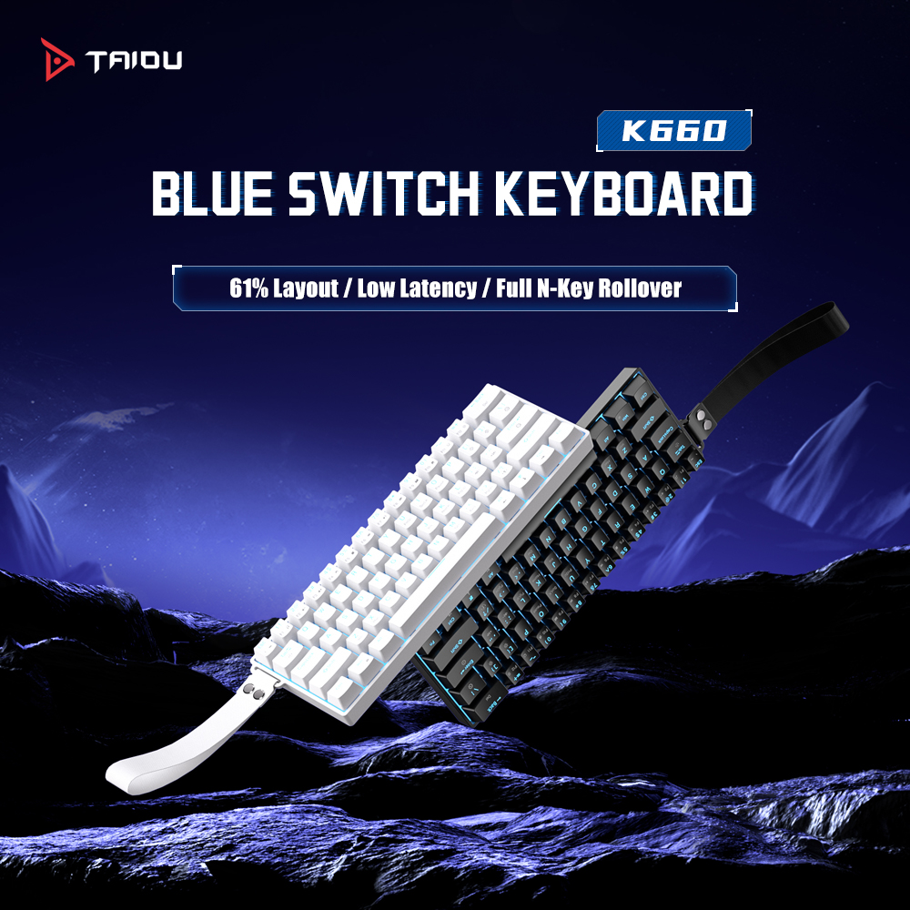 TAIDU K660 61 Keys Mechanical  - Keyboard Gaming Blue Switch ulasan dan harga
