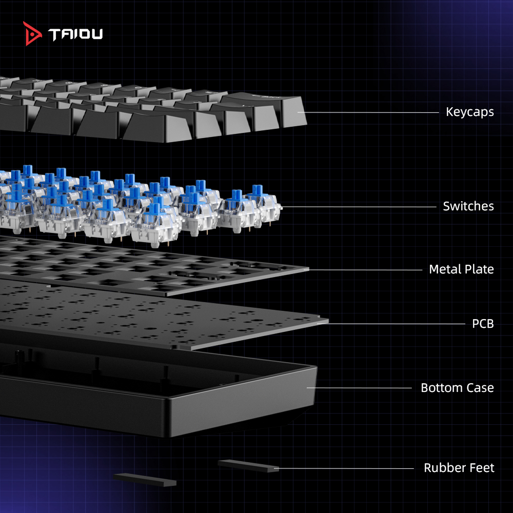 TAIDU K660 61 Keys Mechanical  - Keyboard Gaming Blue Switch ulasan dan harga