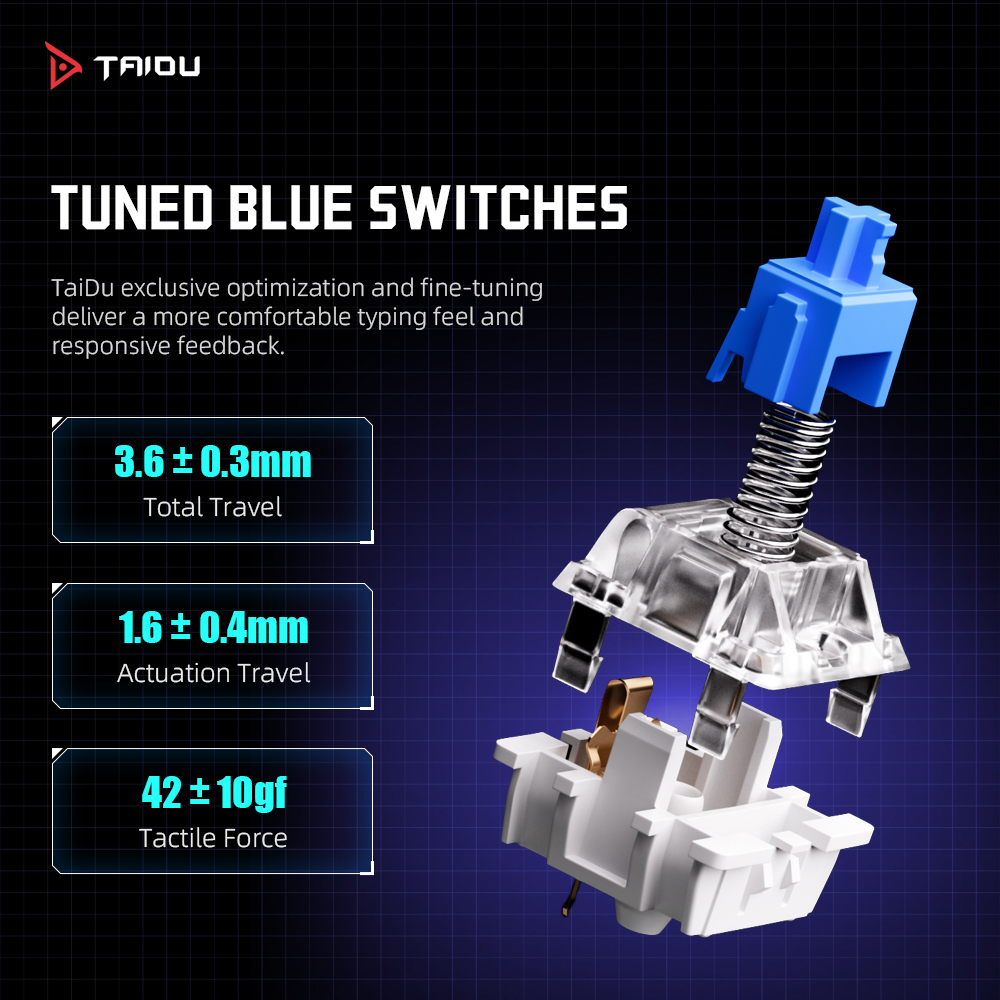 TAIDU K660 61 Keys Mechanical  - Keyboard Gaming Blue Switch ulasan dan harga