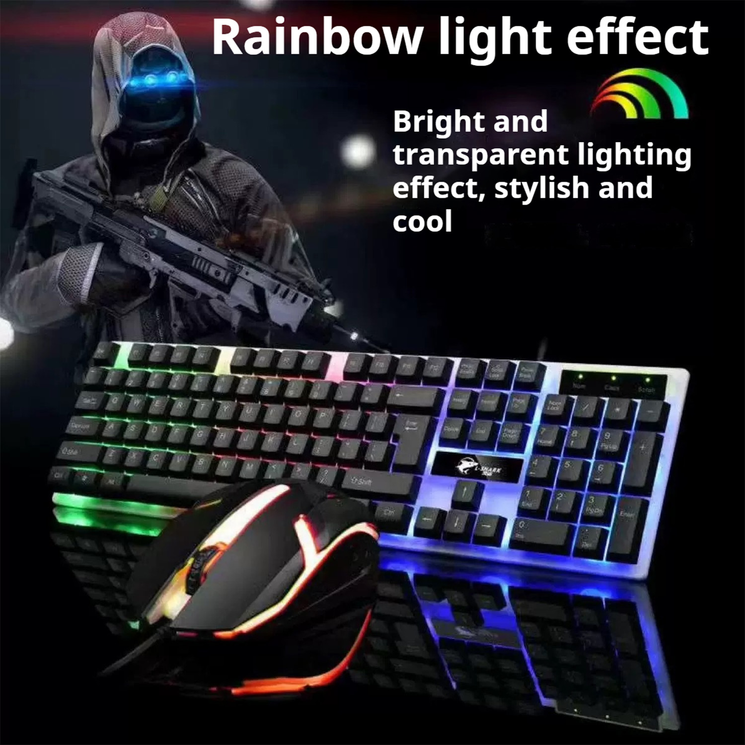 Stylish Backlight Wired Keyboa - Gaming Keyboard Mouse Combo ulasan dan harga
