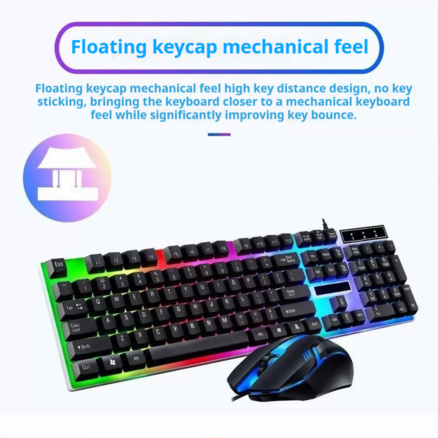Stylish Backlight Wired Keyboa - Gaming Keyboard Mouse Combo ulasan dan harga