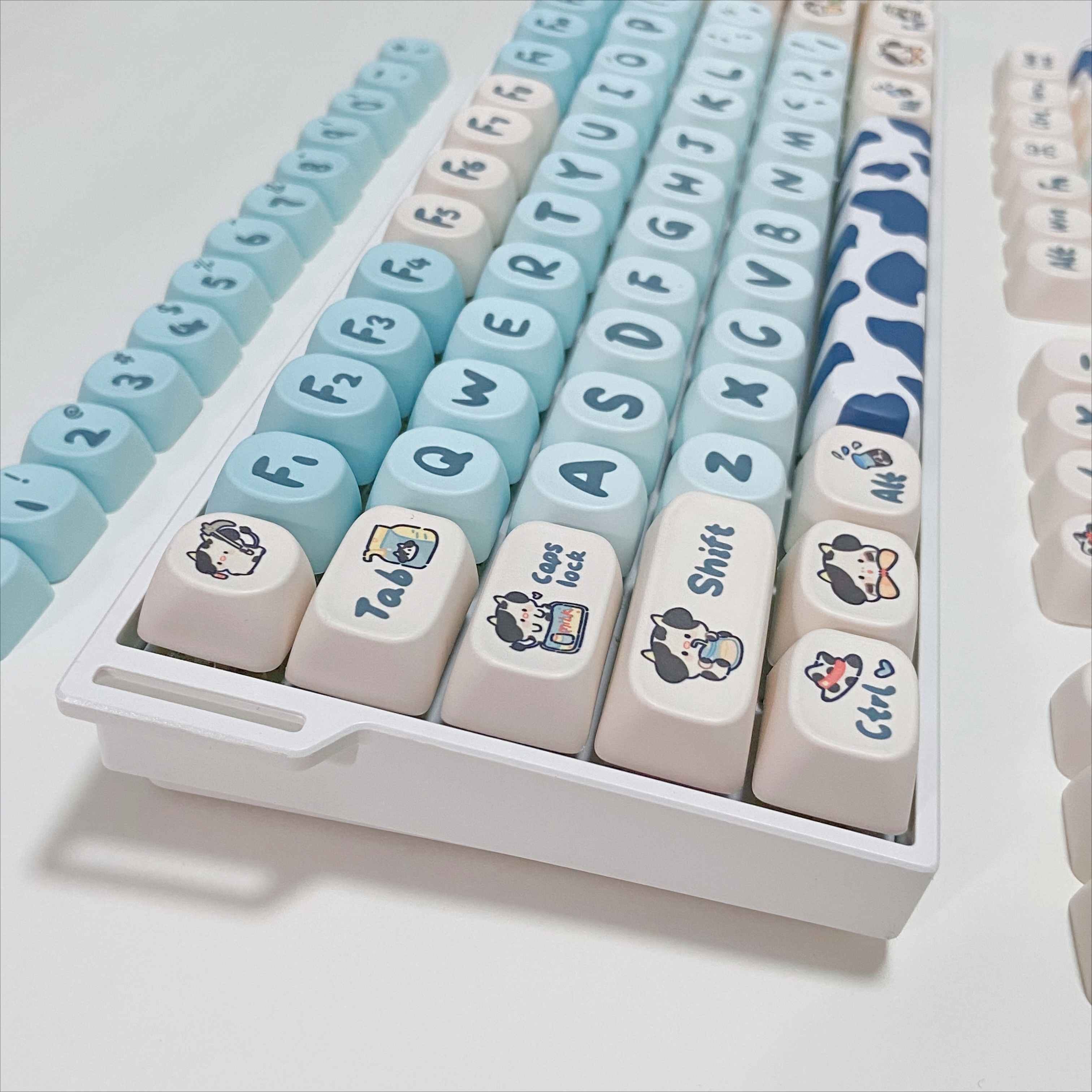 Blue Cow Keycaps for Mechanica - Gaming Keyboard Blue ulasan dan harga
