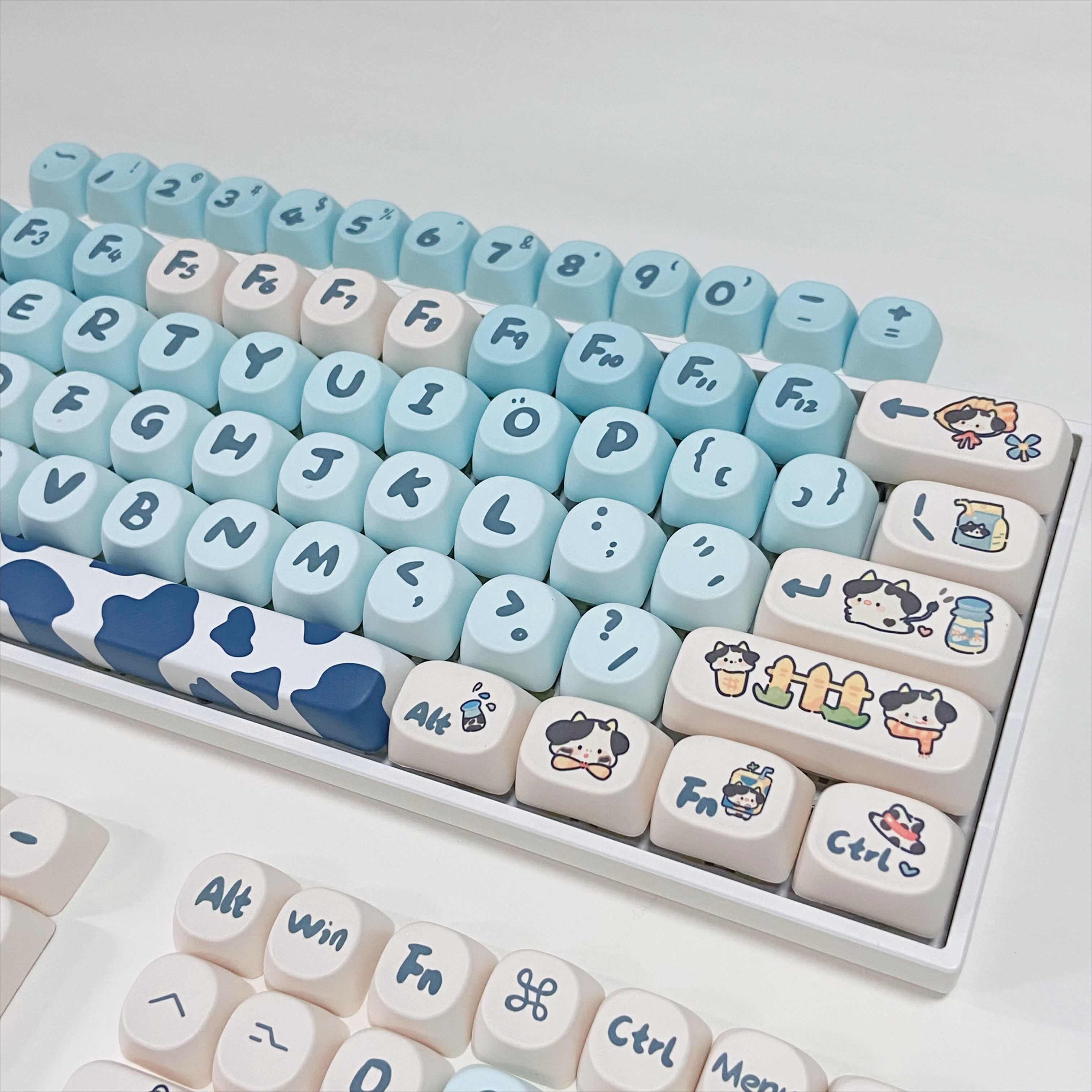 Blue Cow Keycaps for Mechanica - Gaming Keyboard Blue ulasan dan harga