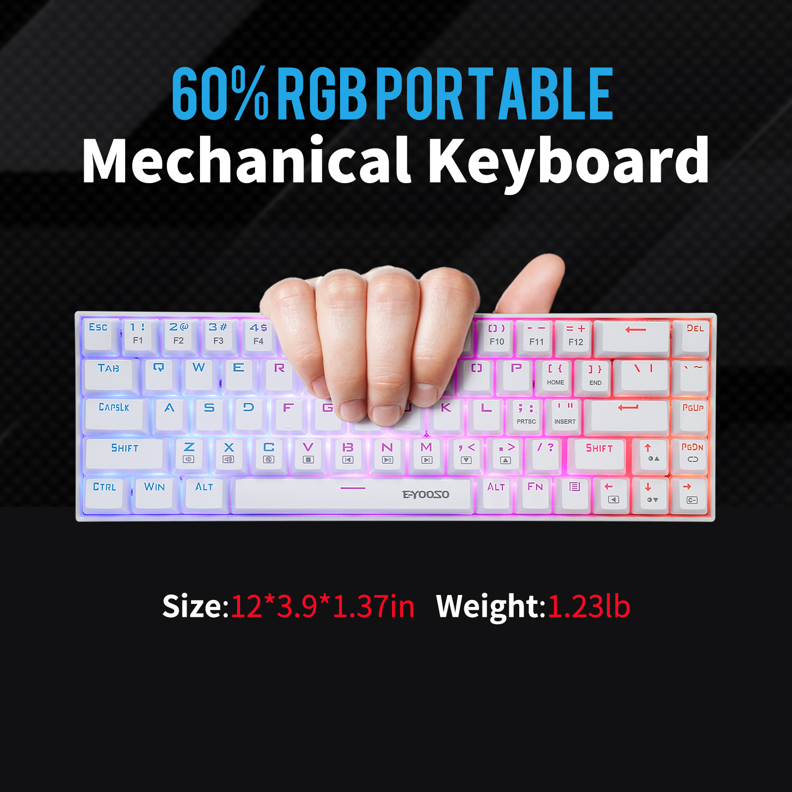 Z-686 60% Mini Mechanical Gami - Gaming Keyboard E Yooso ulasan dan harga