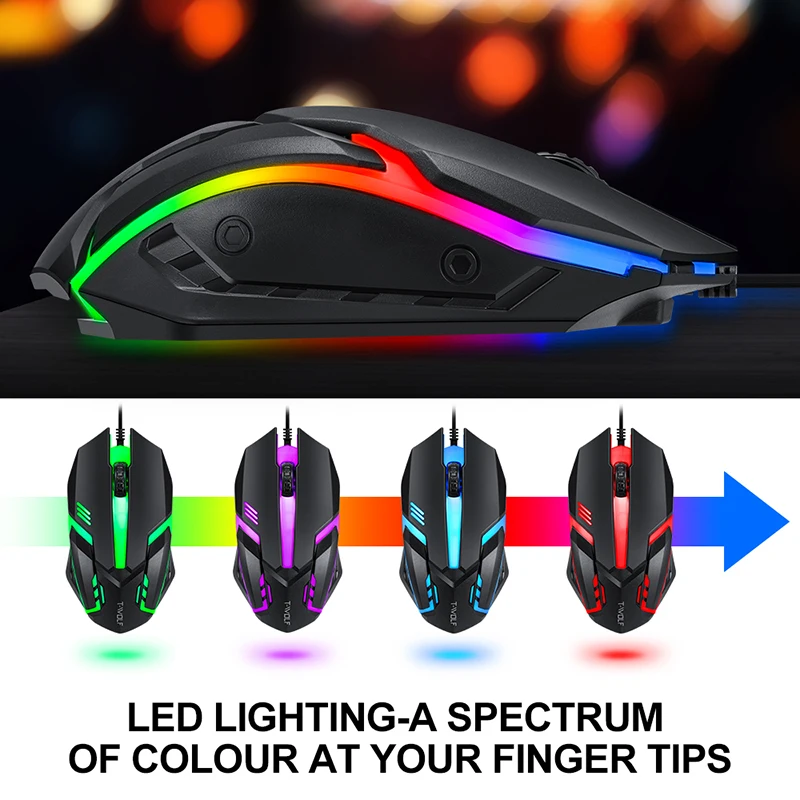 T-WOLF Game Four Piece TF800 I - Gaming Keyboard Mouse Combo ulasan dan harga
