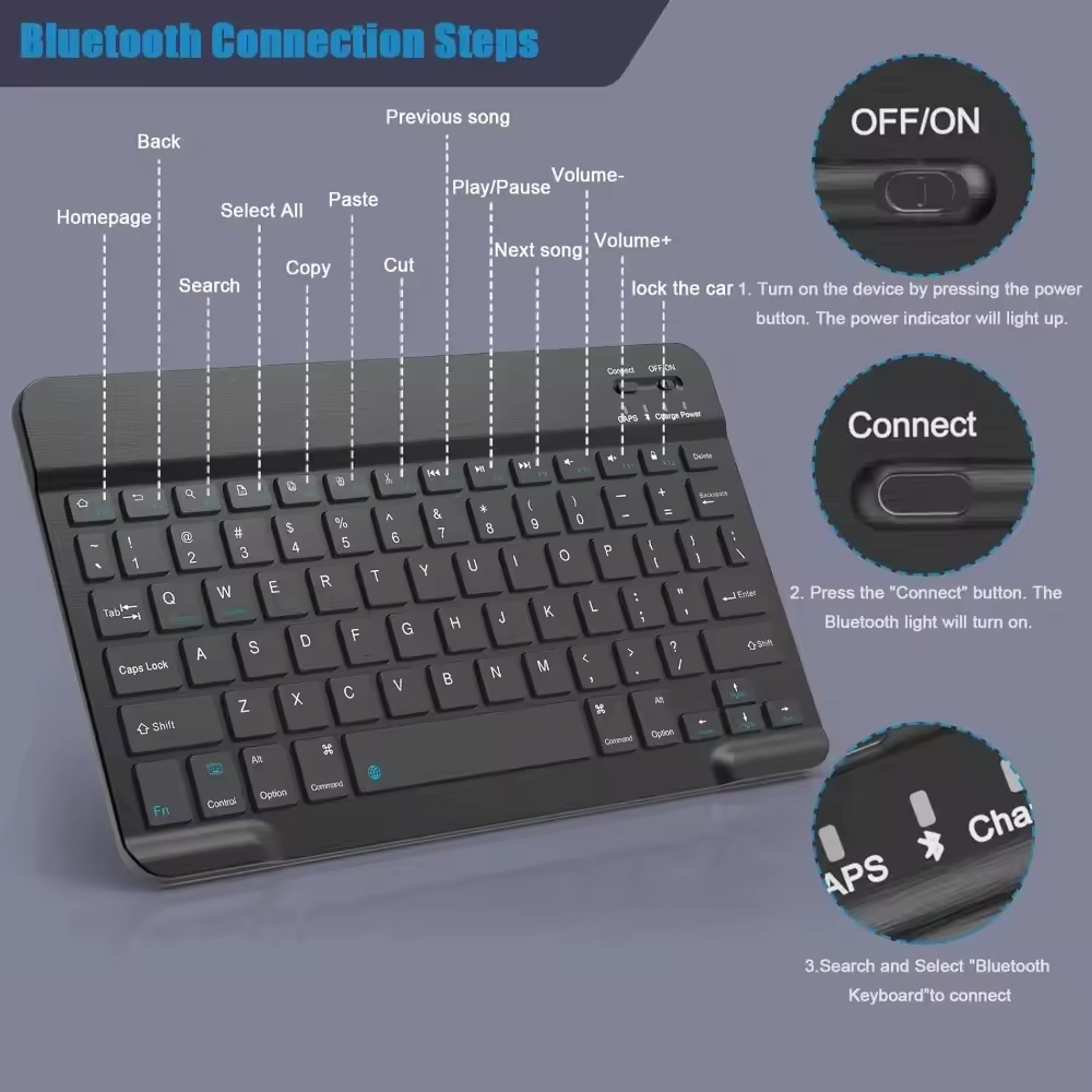 Bluetooth Wireless Keyboard Mo - Gaming Keyboard Wireless ulasan dan harga