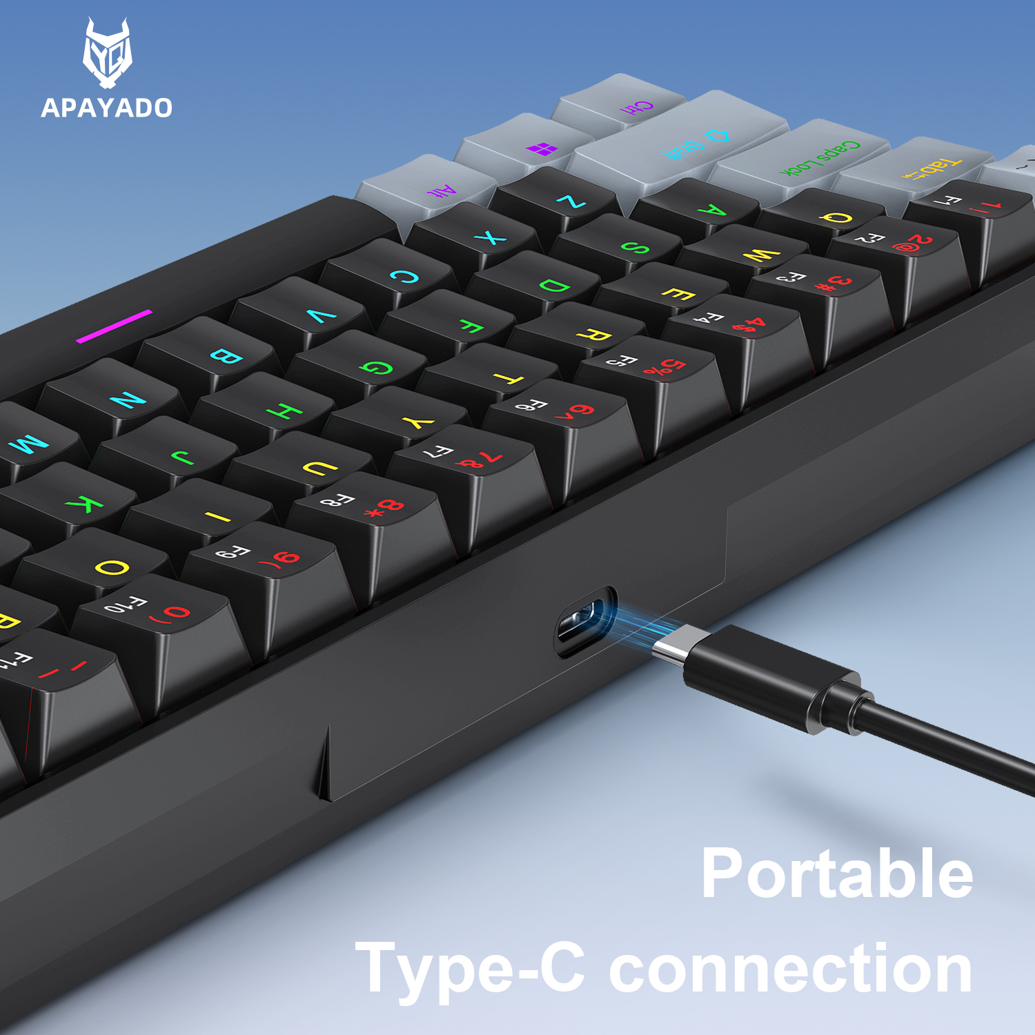 K61 Wired Mechanical Gaming Ke - Keyboard Gaming Blue Switch ulasan dan harga