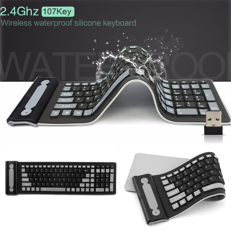 Foldable Silicone Wireless Key - Gaming Keyboard Budget ulasan dan harga