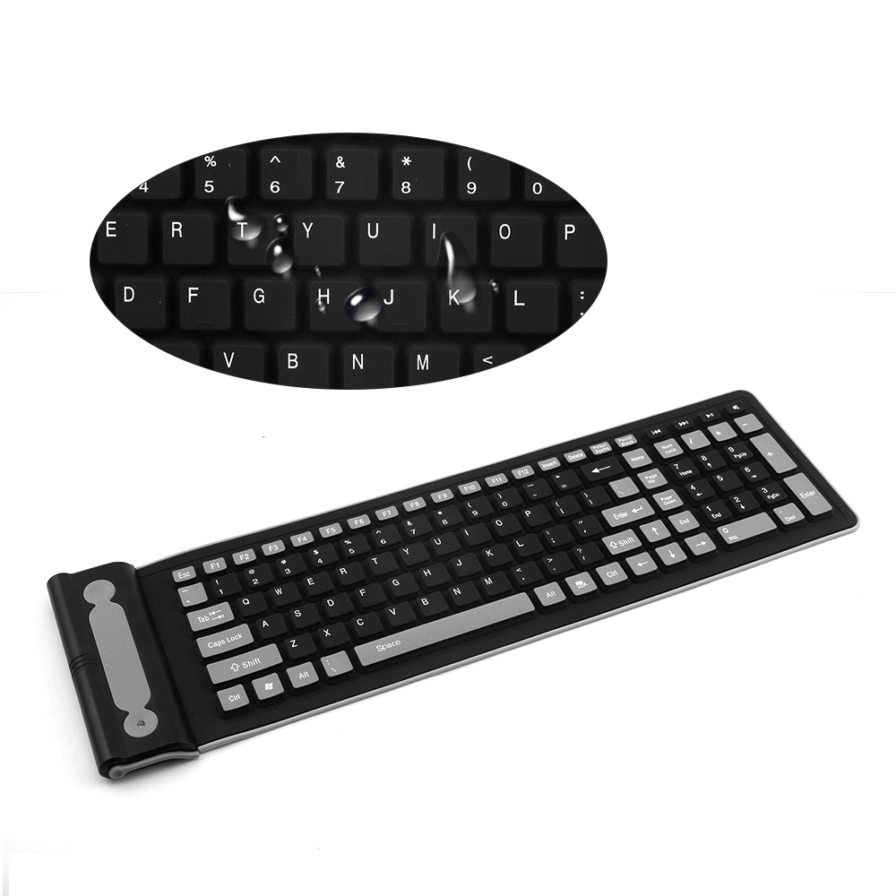 Foldable Silicone Wireless Key - Gaming Keyboard Budget ulasan dan harga