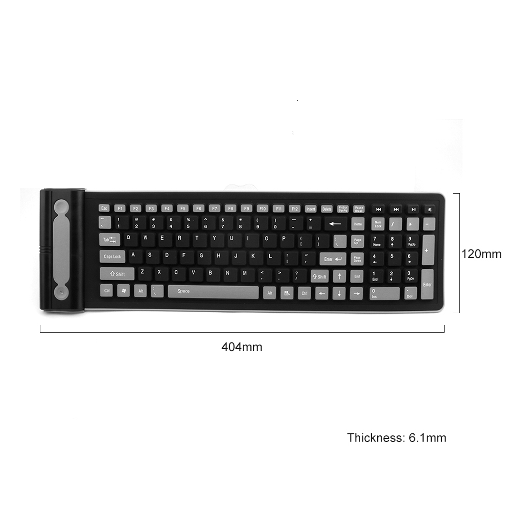 Foldable Silicone Wireless Key - Gaming Keyboard Budget ulasan dan harga