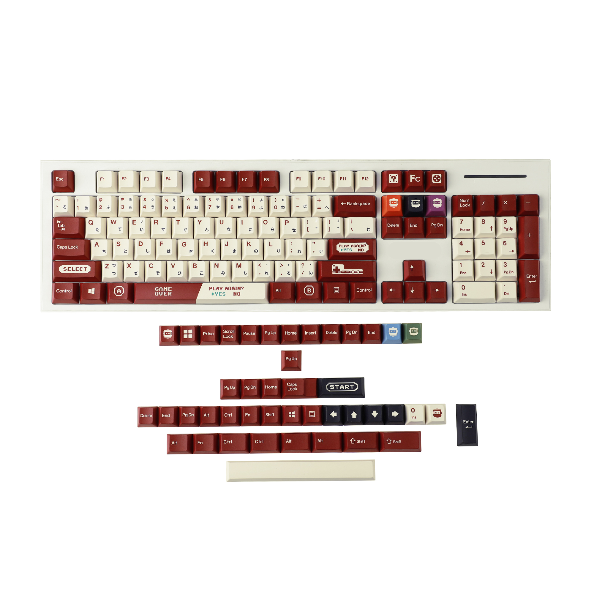 Gameboy Retro Red Beige Dye Su - Gaming Keyboard Tkl ulasan dan harga