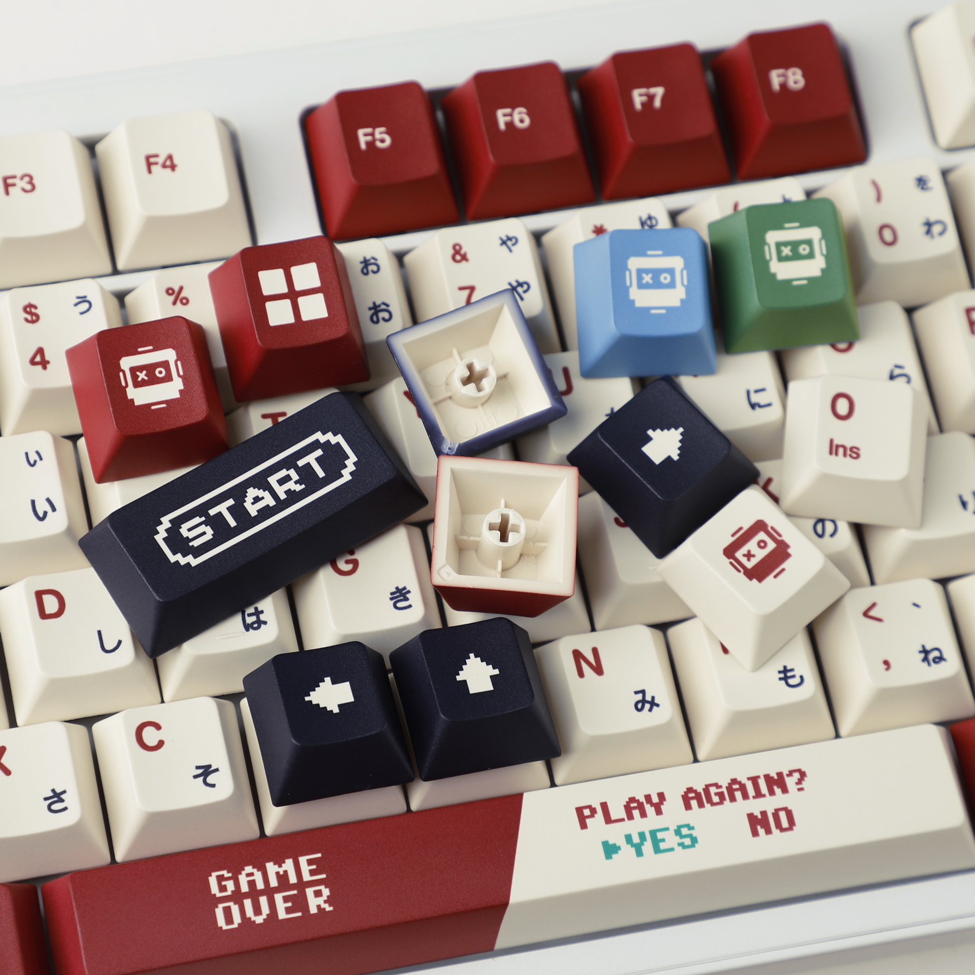 Gameboy Retro Red Beige Dye Su - Gaming Keyboard Tkl ulasan dan harga