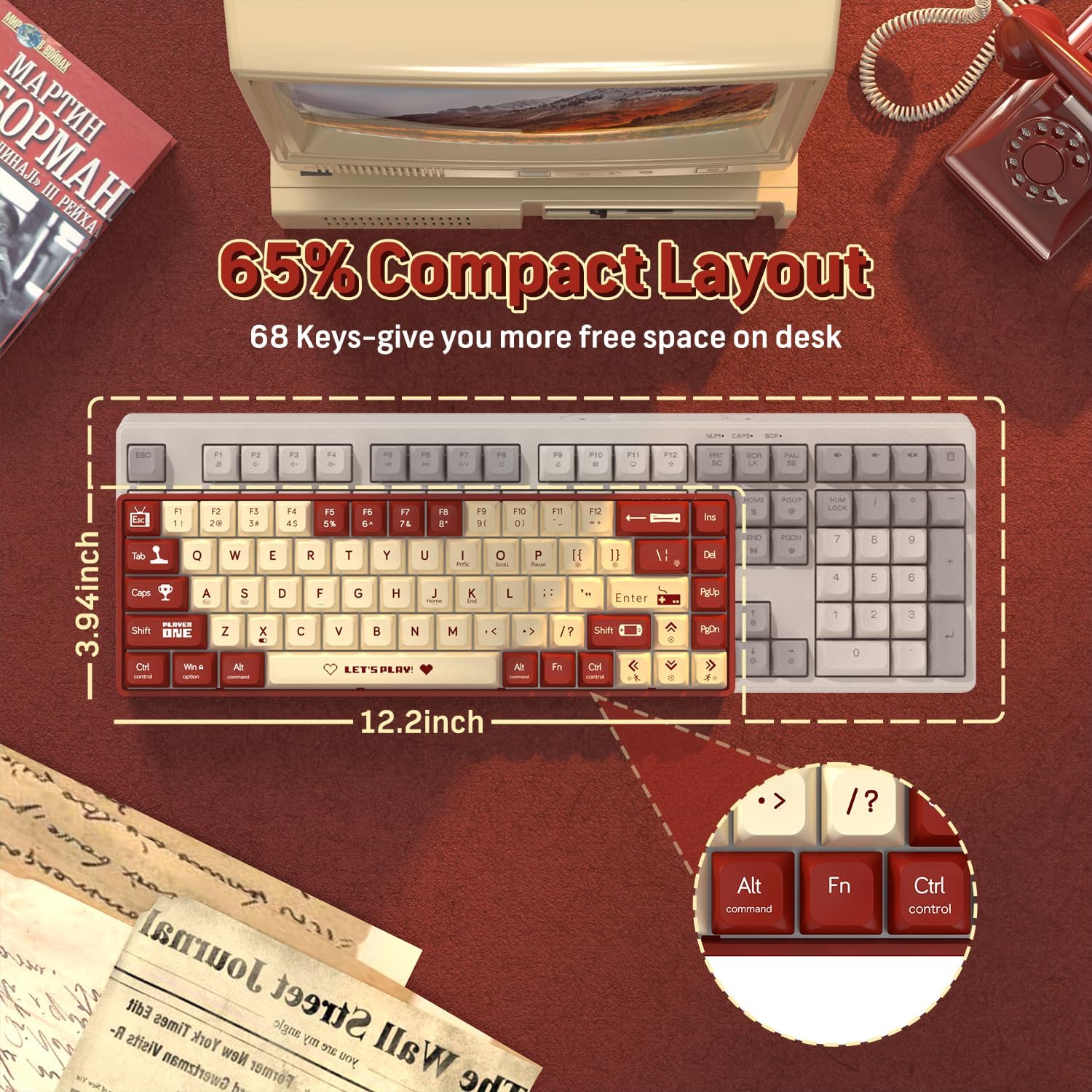 MAMBASNAKE x ATTACK SHARK AK68 - Gaming Keyboard Blue ulasan dan harga
