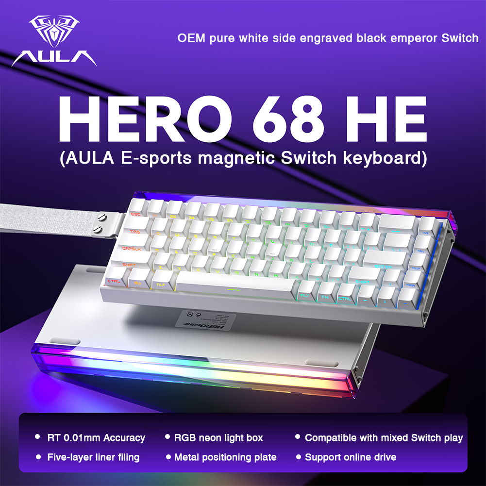 AULA HERO 68HE Magnetic Switch - Gaming Keyboard Expensive ulasan dan harga