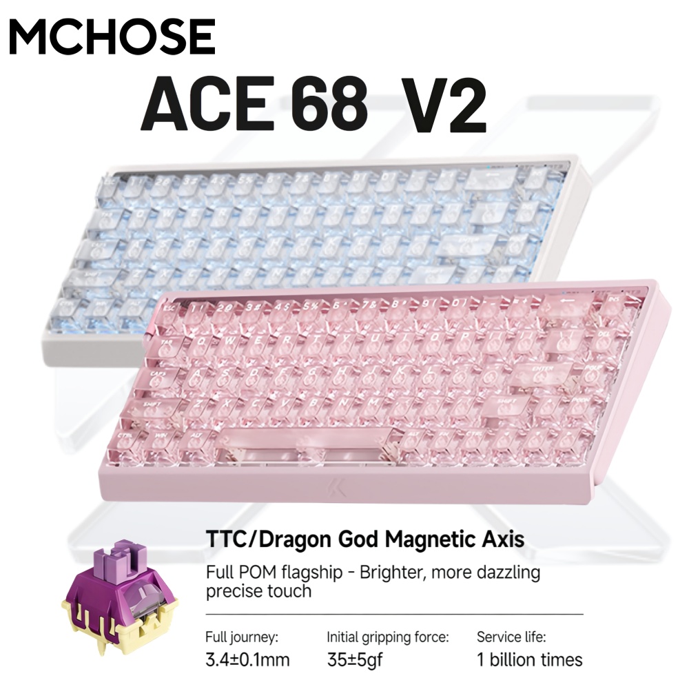 MCHOSE ACE68 V2 Gaming Keyboar - Gaming Keyboard Expensive ulasan dan harga