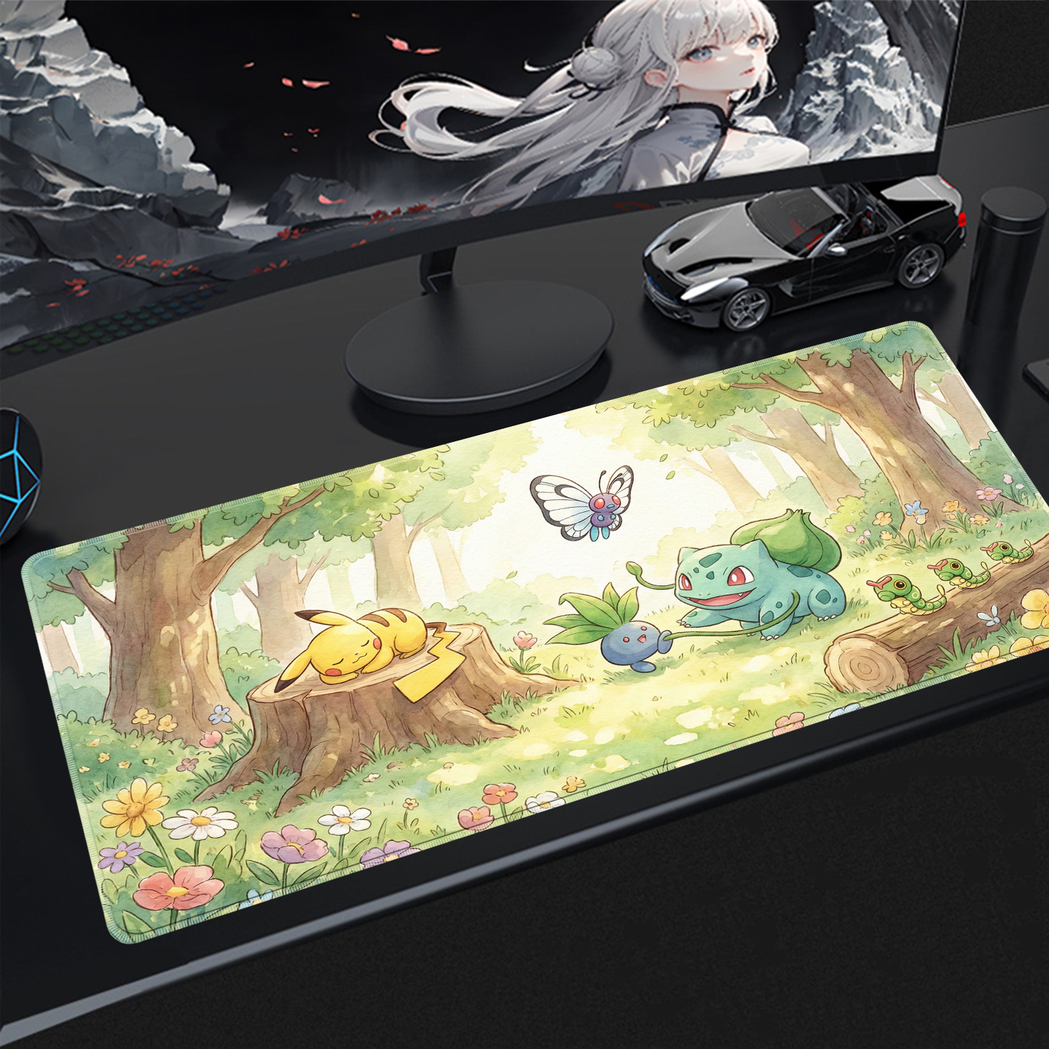 Kawaii Mouse Pad Gaming PC Acc - Gaming Keyboard Theme ulasan dan harga