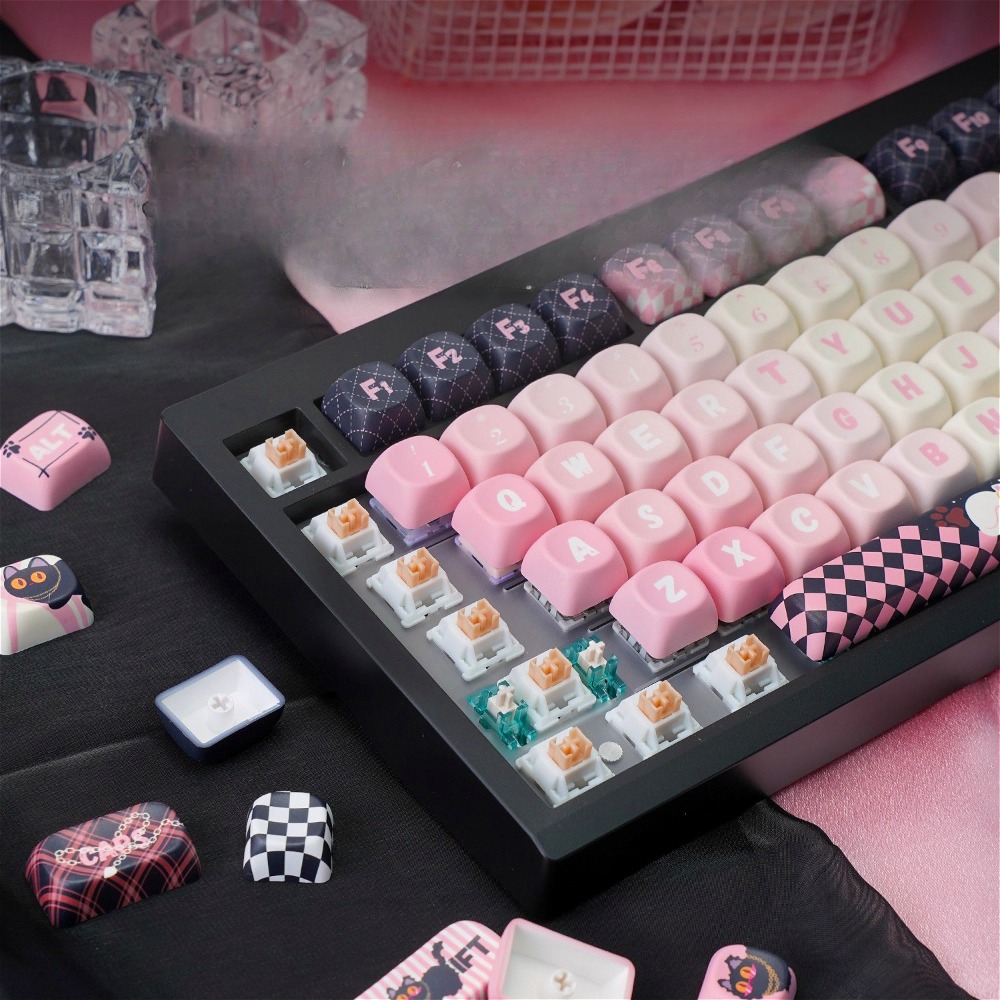 Custom MOA Profile Black Pink  - Keyboard Gaming Black ulasan dan harga