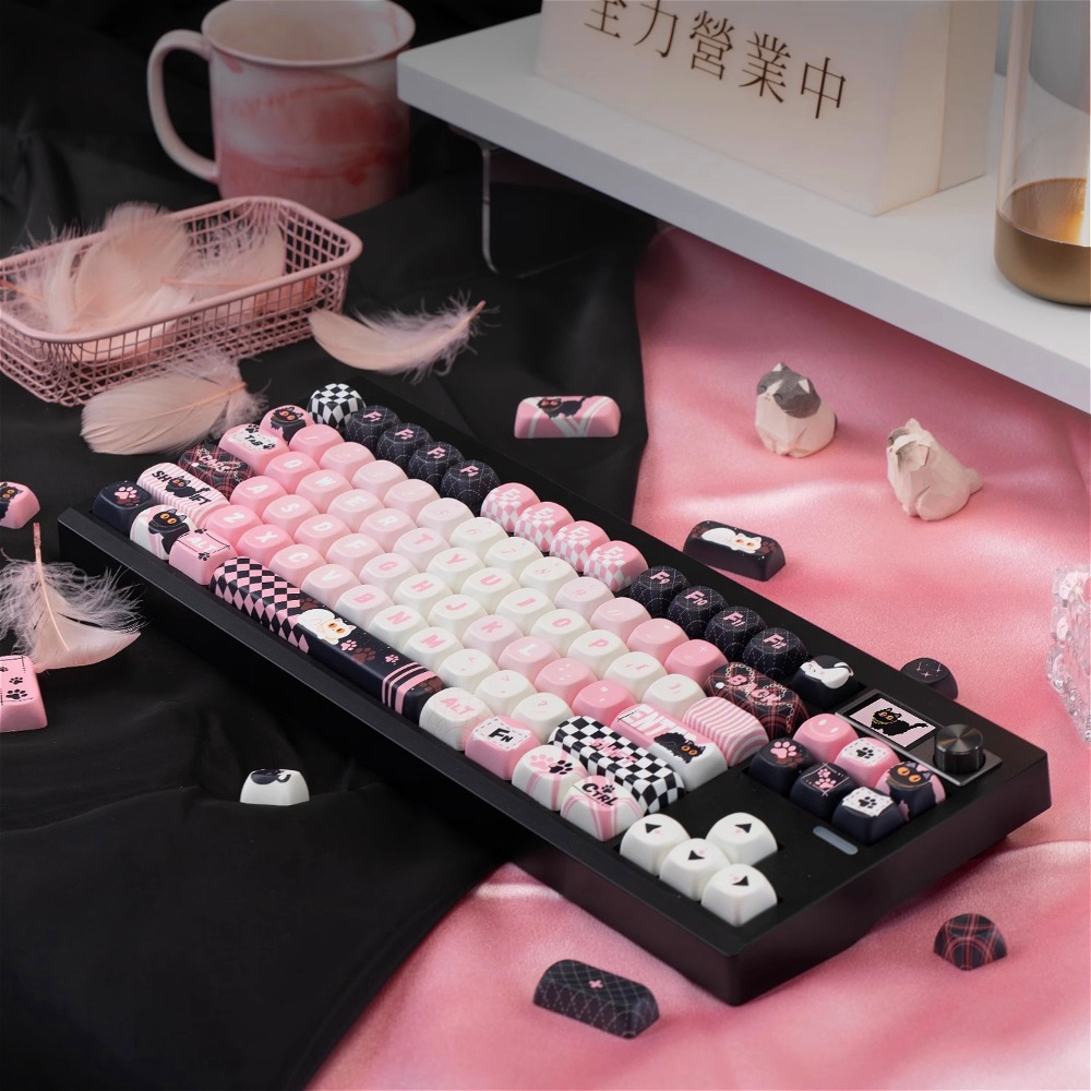 Custom MOA Profile Black Pink  - Keyboard Gaming Black ulasan dan harga