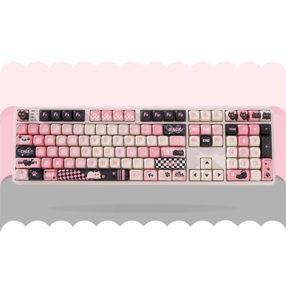 Custom MOA Profile Black Pink  - Keyboard Gaming Black ulasan dan harga