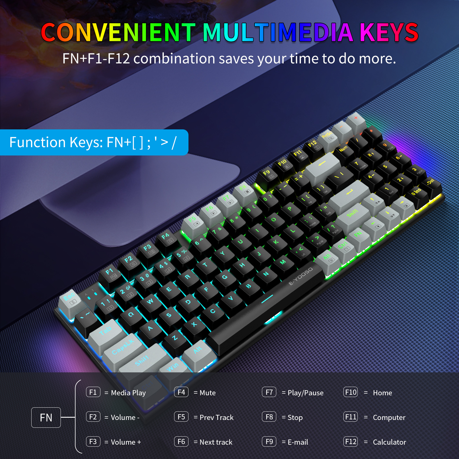 E-YOOSO Z-19 Mechanical Gaming - Gaming Keyboard E Yooso ulasan dan harga