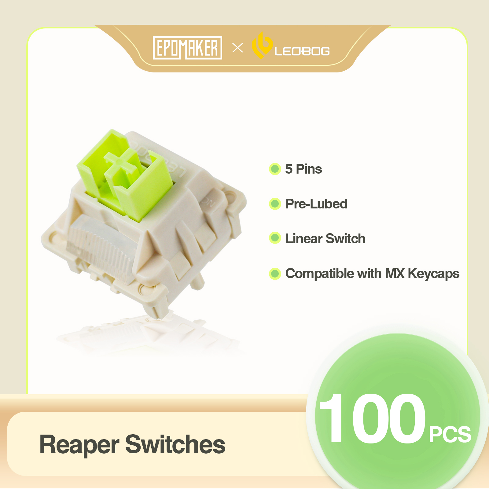 100 Pieces EPOMAKER x LEOBOG R - Mechanical Switch Tester ulasan dan harga