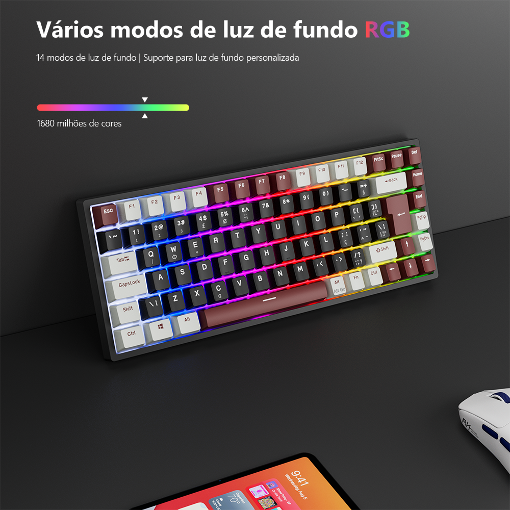 RK84 RK ROYAL KLUDGE Brazilian - Gaming Keyboard Budget ulasan dan harga