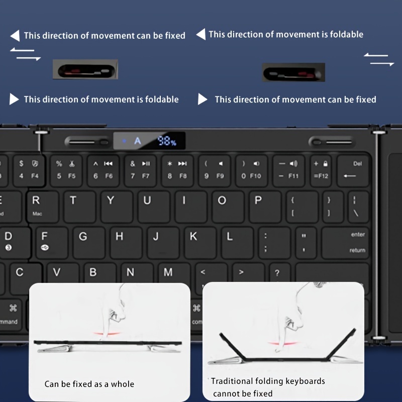 Foldable Bluetooth Keyboard Wi - Gaming Keyboard Budget ulasan dan harga