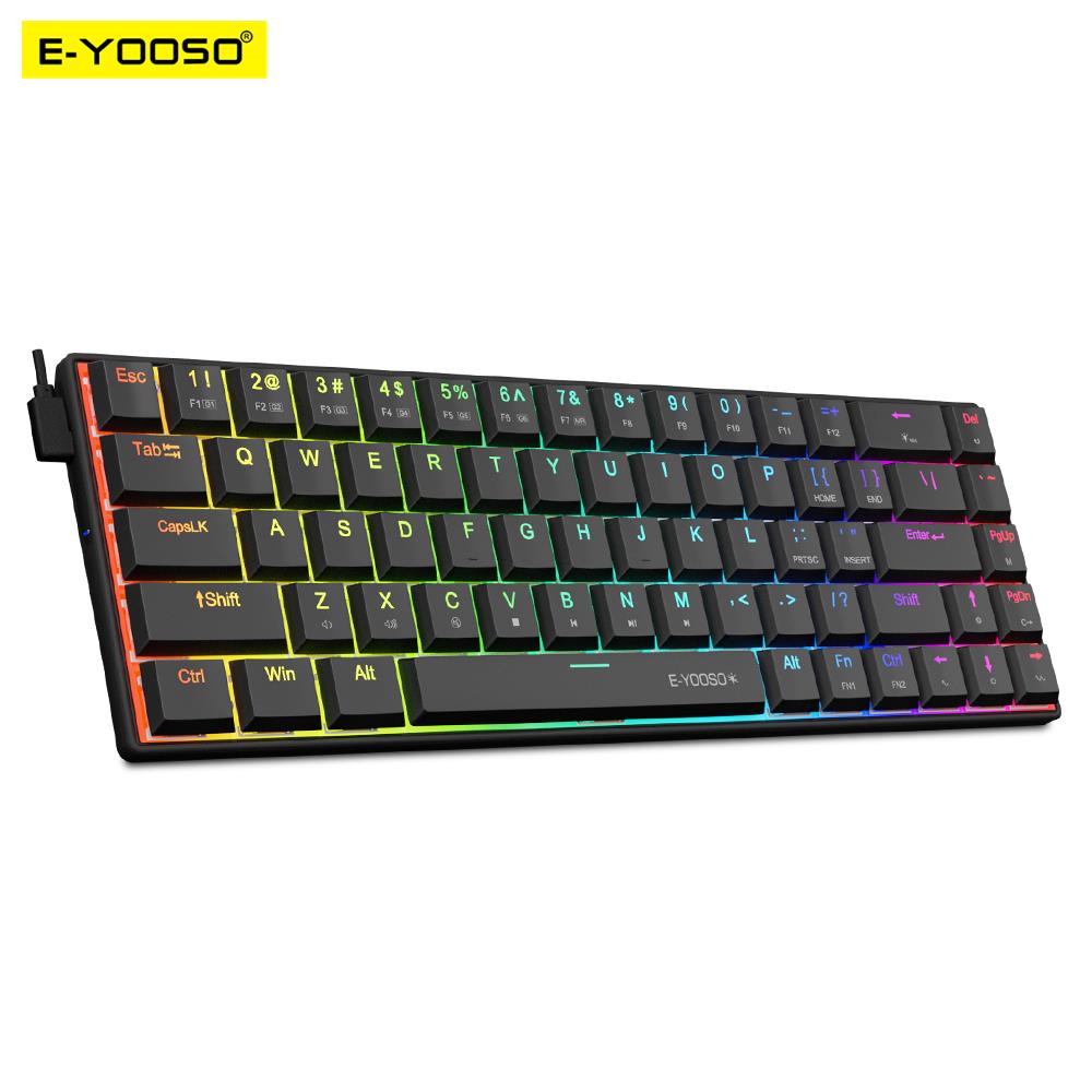 E-YOOSO A68 RGB Mini Slim USB  - Gaming Keyboard E Yooso ulasan dan harga