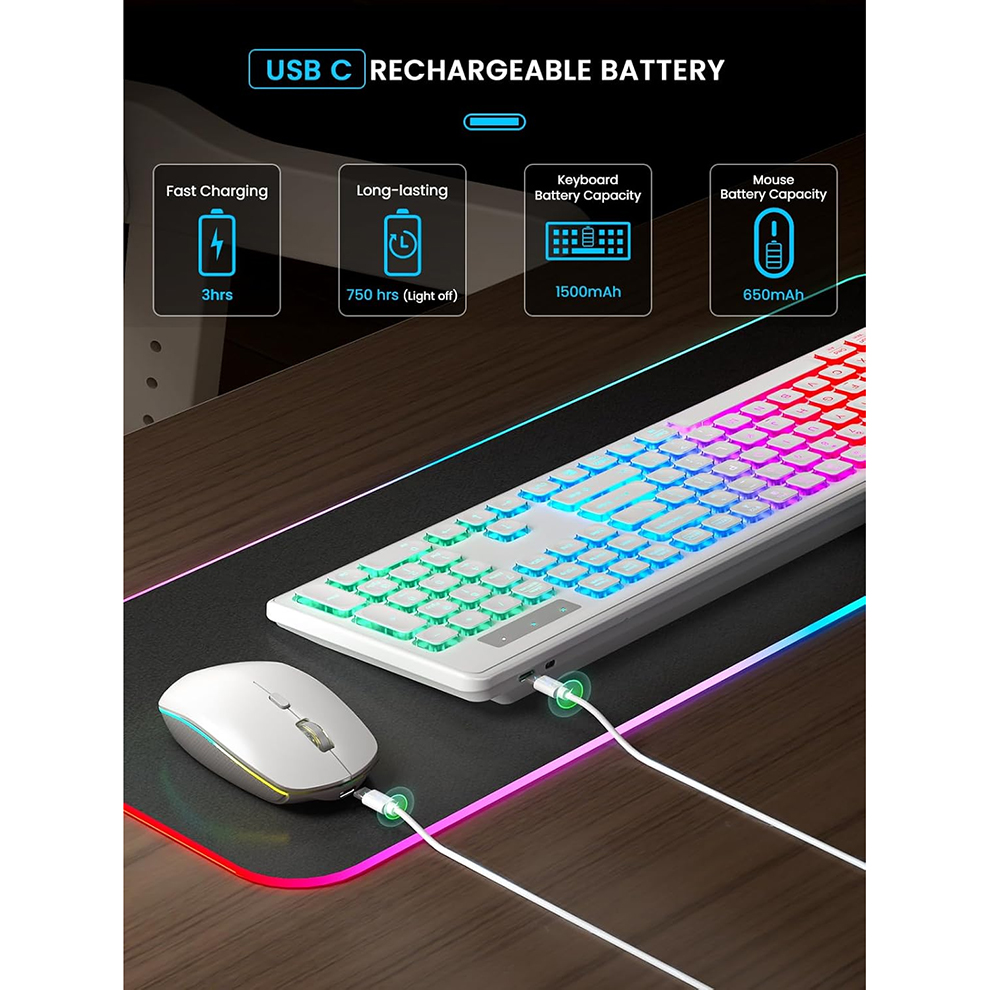 Backlit Wireless Keyboard and  - Gaming Keyboard That Is Quiet ulasan dan harga